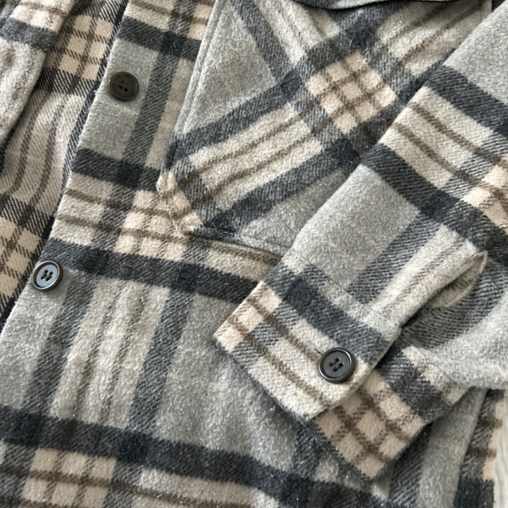Zara Plaid Oversized Blazer Button Up - image 3